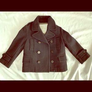 Black Burberry Toddler Peacoat 3Y